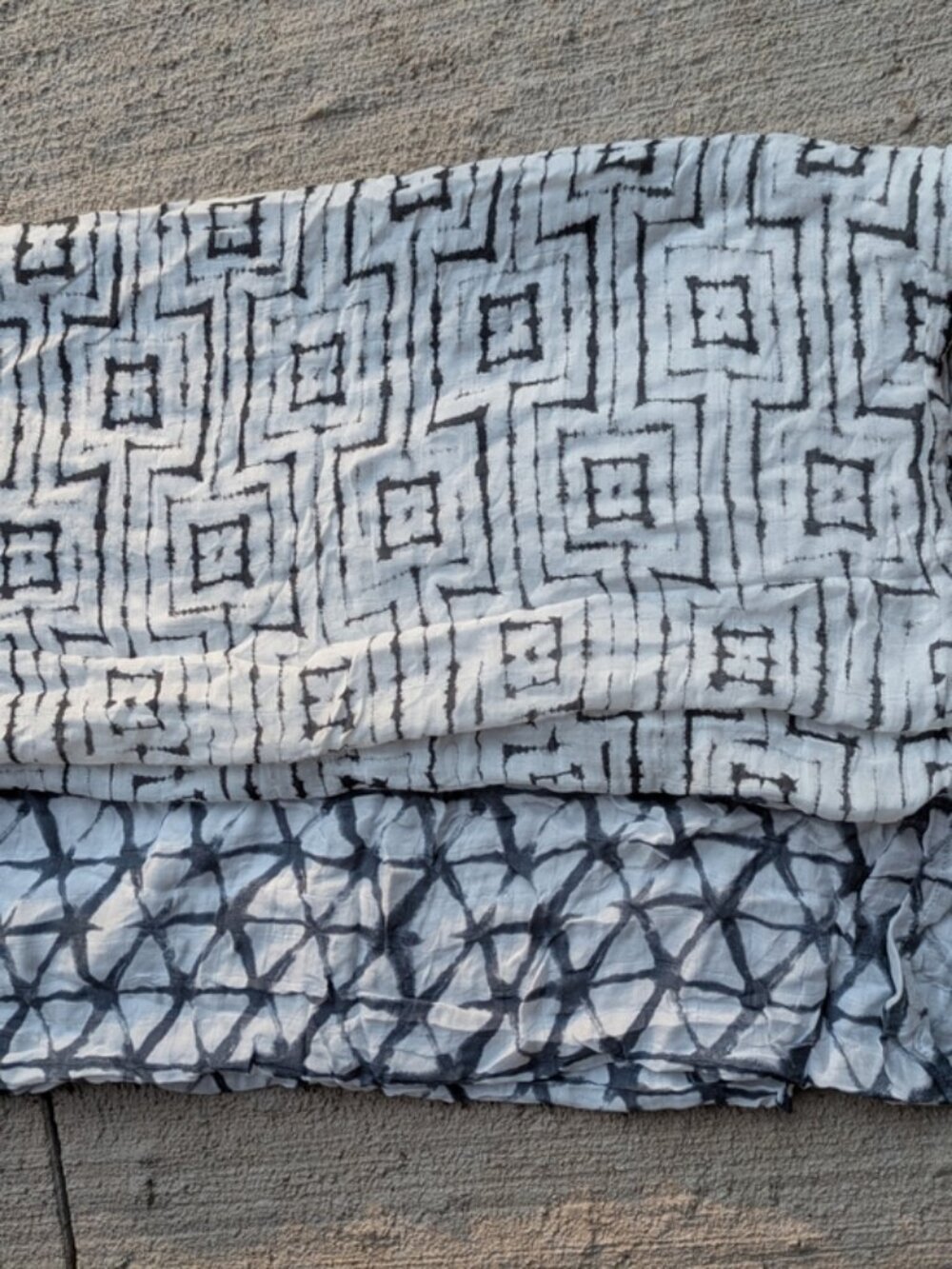 Aden + Anais Swaddle Blankets Lot of 2 Black White Geometric NWOT 48x48in